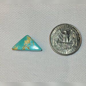 10Ct Royston Turquoise Cabochon with Black Chalcedony Backing- 2 grams